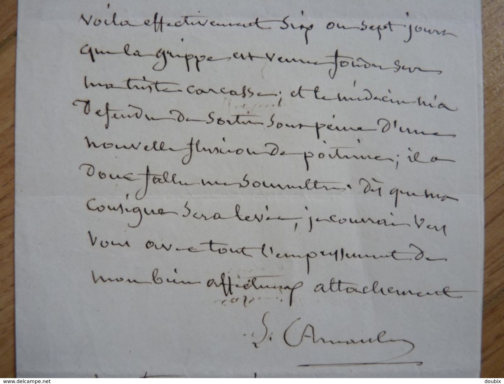 Lucien ARNAULT (1787-1863) Préfet EMPIRE Valence Drôme. Dramaturge. AUTOGRAPHE - Autres & Non Classés