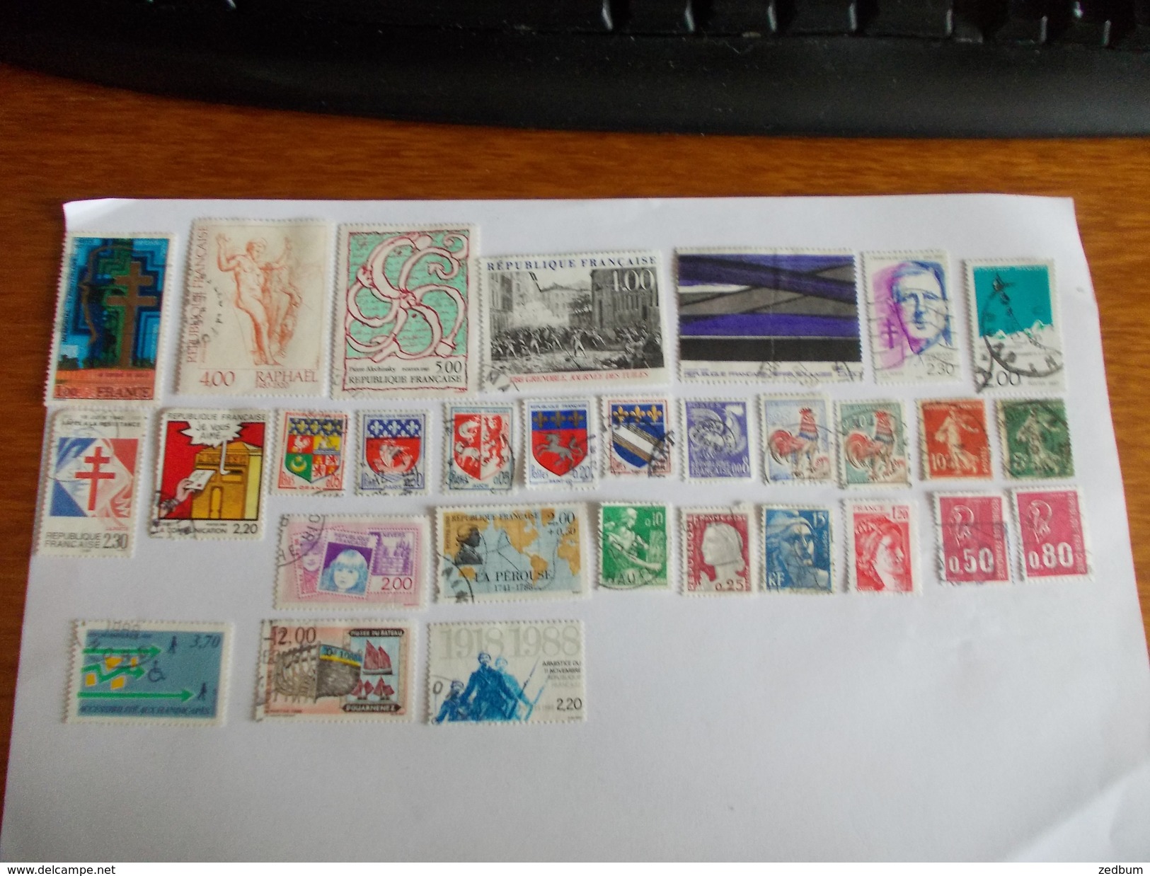 TIMBRE France Lot De 30 Timbres à Identifier N° 627 - Lots & Kiloware (mixtures) - Max. 999 Stamps