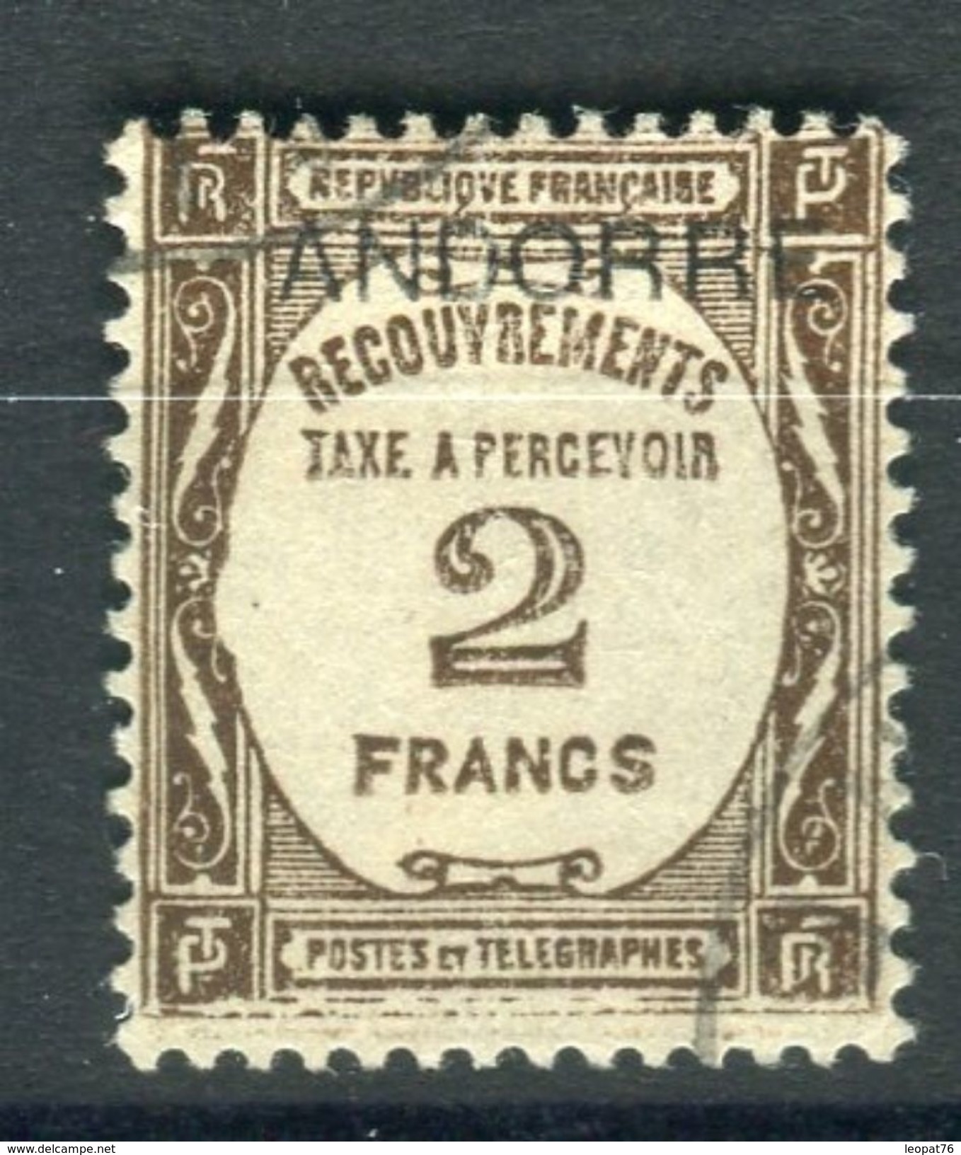 Andorre - N°Yvert Taxe 14 , Oblitéré , Sans Défauts - Cote 235€ - Ref T7 - Used Stamps