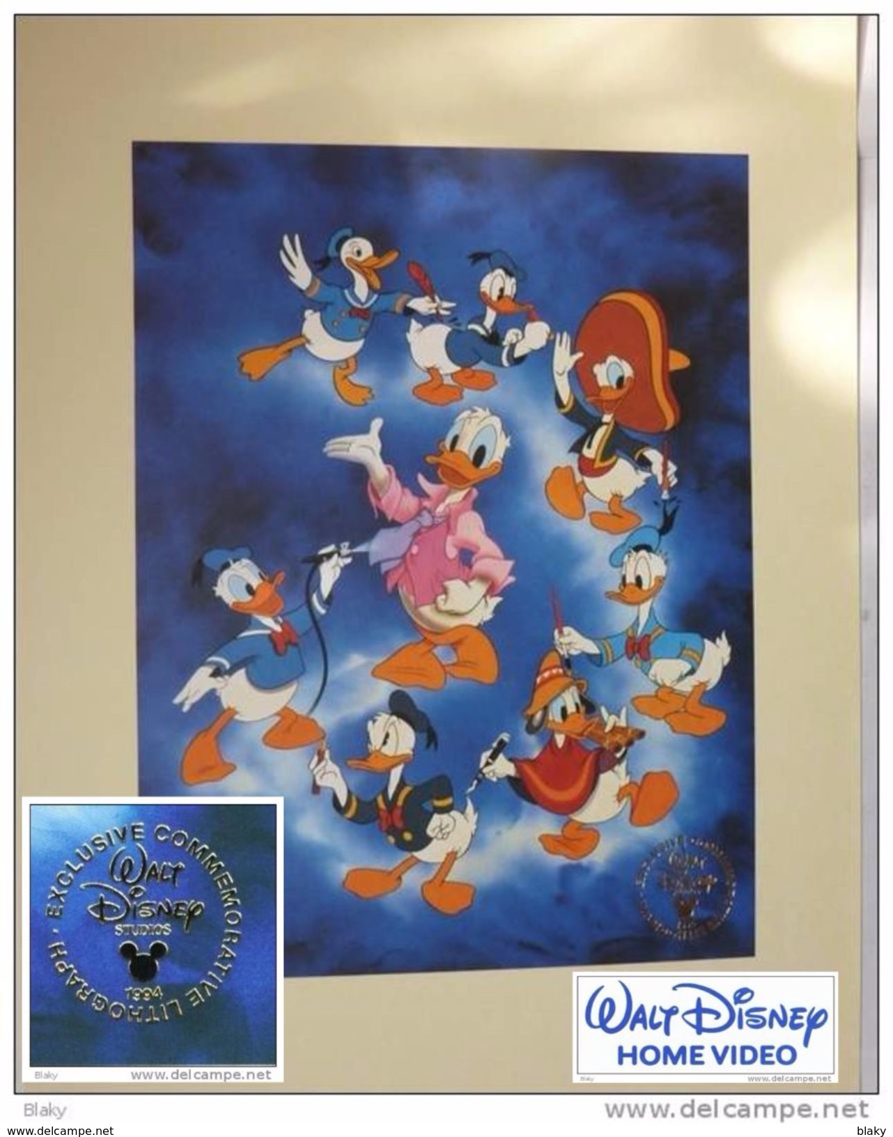 1994  ****offre Limitée****   DISNEY Superbe LITHO      DONALD  34 Sur 27 CM  Sera Envoyé Avec L'enveloppe D'origine - Bandes Dessinées