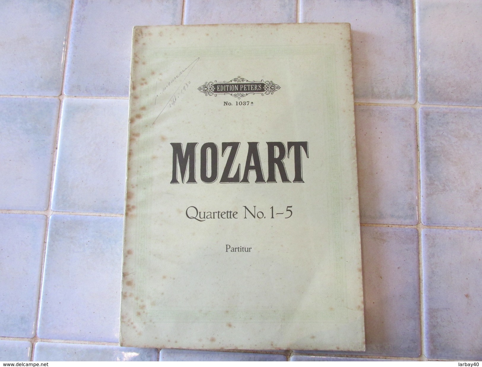 Mozart Quartette N° 1-5 Edt Peters N° 1037 - M-O