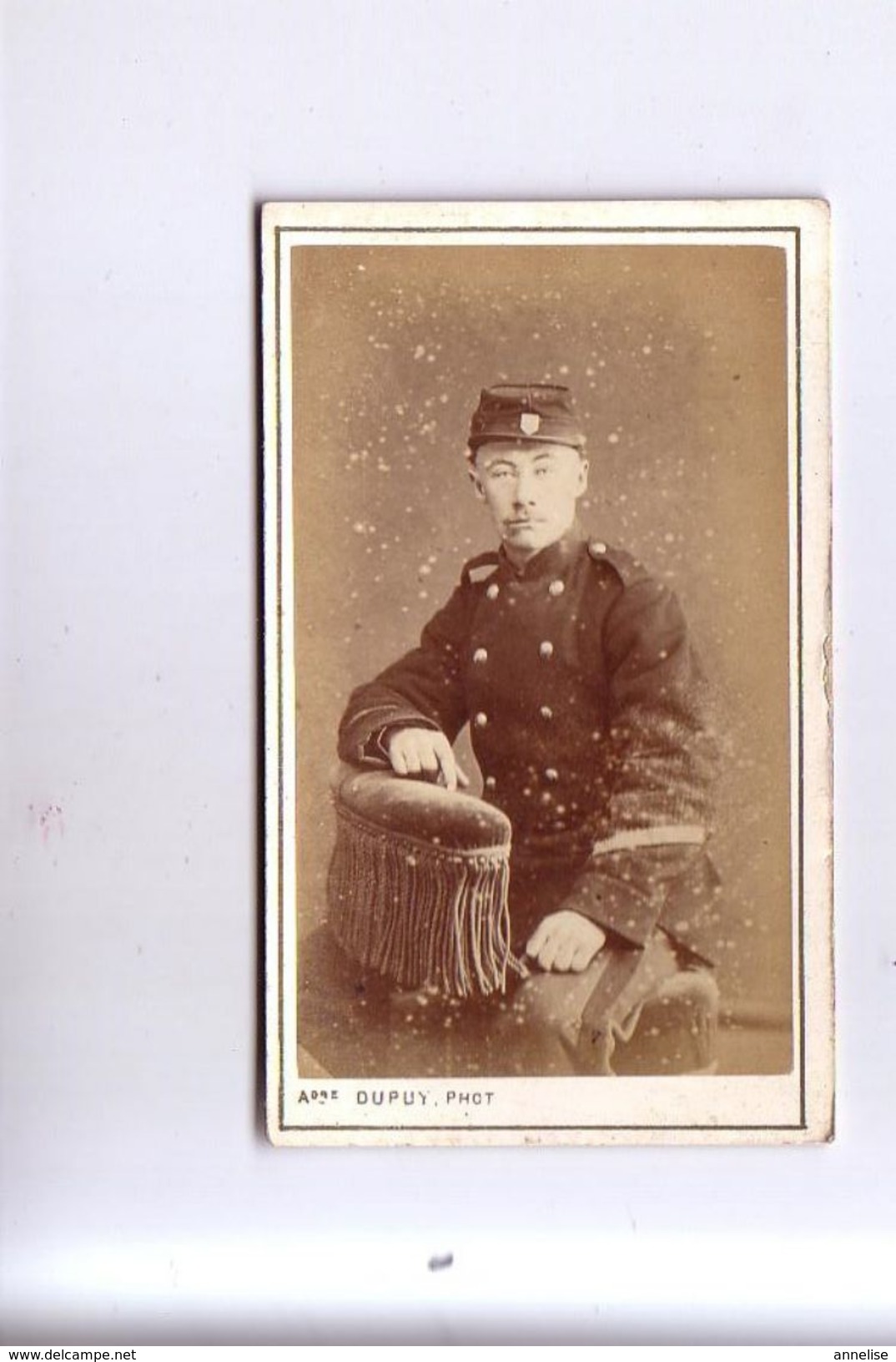 CDV Militaire Officier Photographe A Dupuy Rue Vivienne Paris 1876 - Antiche (ante 1900)