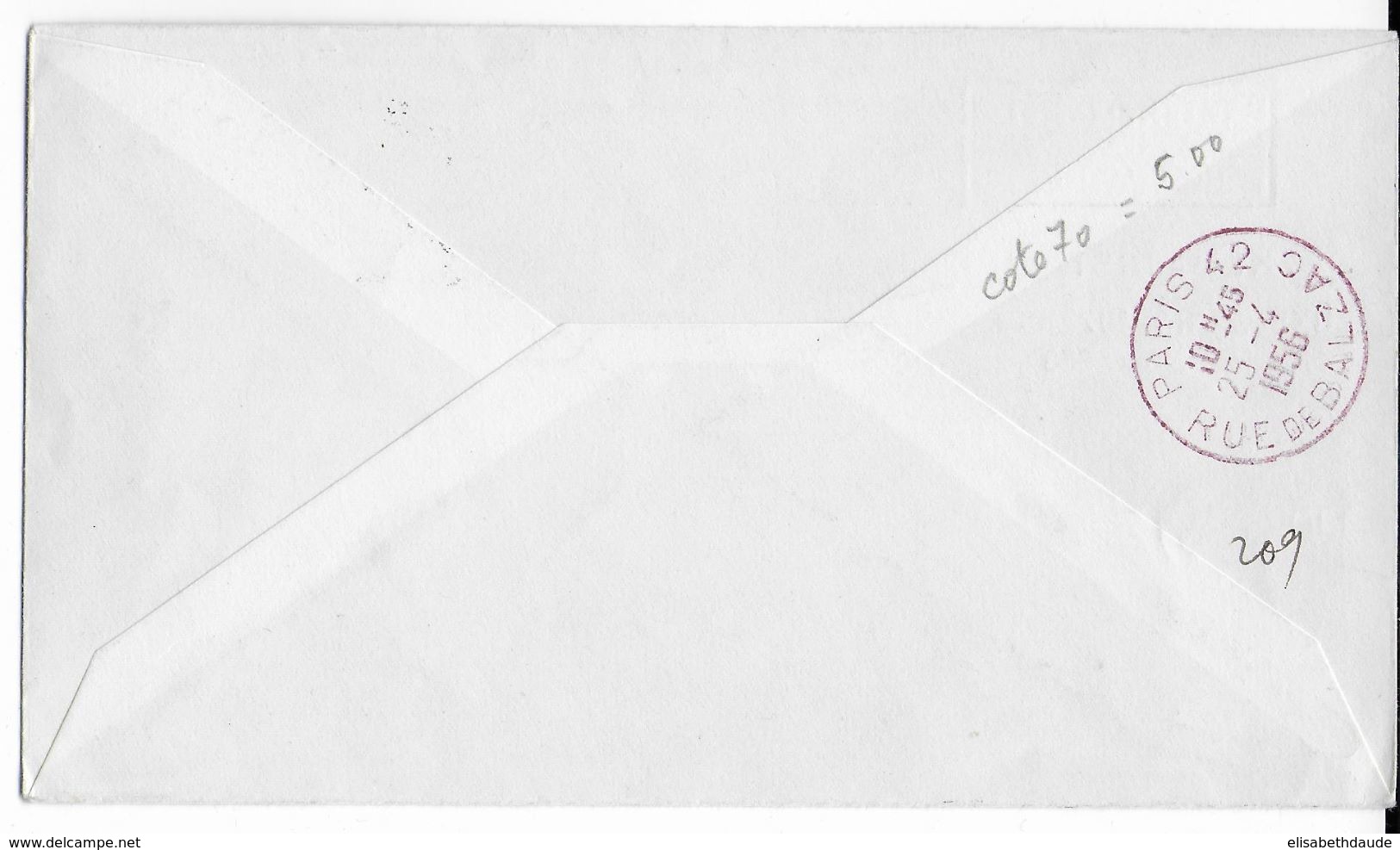 LUXEMBOURG - 1956 - ENVELOPPE Par AVION Avec 1° VOL LUXEMBOURG à NICE Puis MADRID - Storia Postale