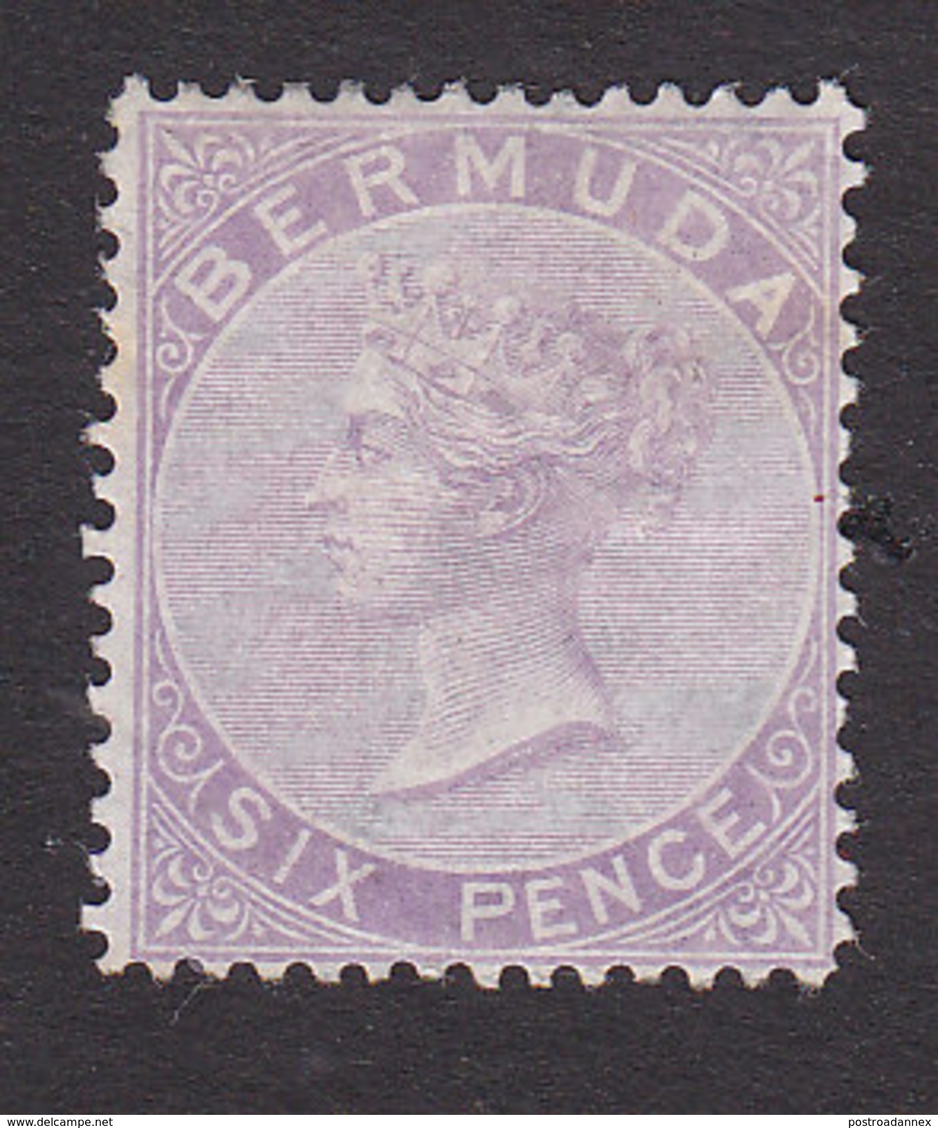 Bermuda, Scott #5, Mint Hinged, Victoria, Issued 1865 - Bermudes