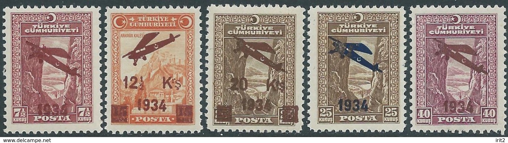 TURCHIA -TURKEY-TURKISH - 1934  Air Mail - 1934-39 Sandschak Alexandrette & Hatay