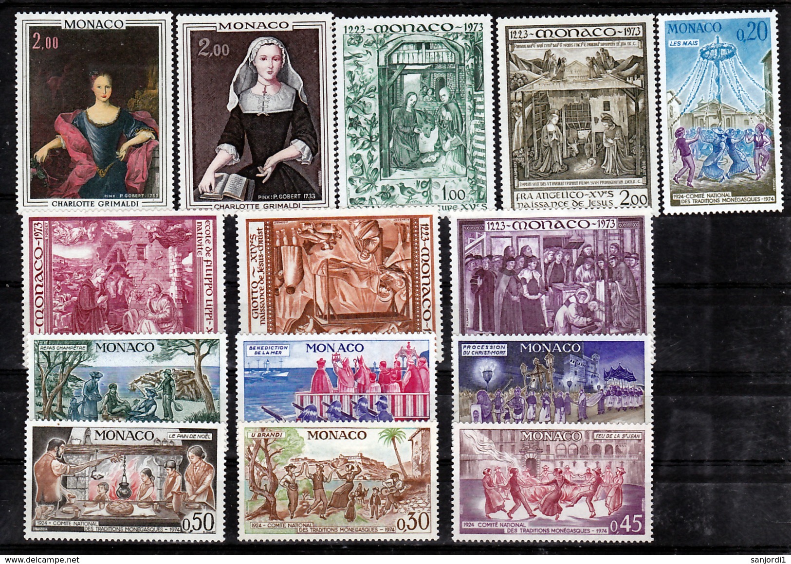 Monaco 1973 Année Complète Postes 916 à 952 Bf 7 Ou 933 Sur Demande  Neuf ** TB  MnH  Sin Charnela Cote 99 - Années Complètes