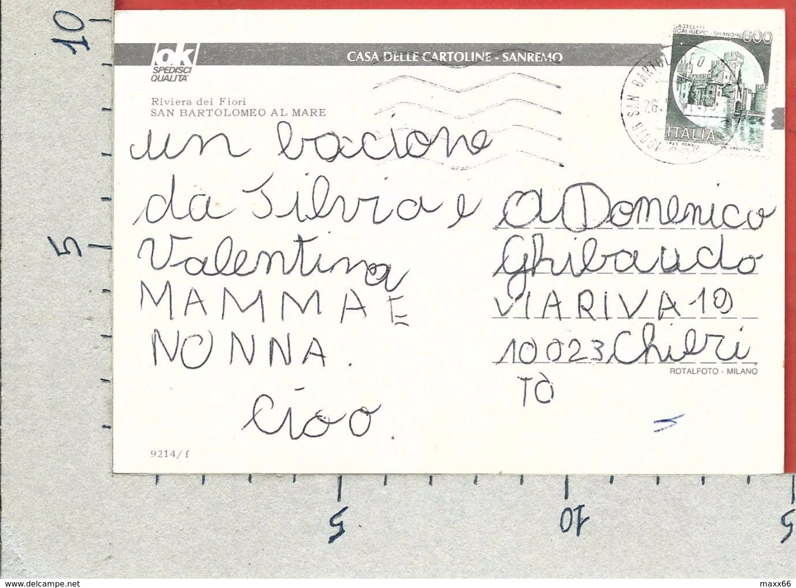 CARTOLINA VG ITALIA - SAN BARTOLOMEO AL MARE (IM) - Vedutine - Pierrot - 10 X 15 - ANN. 198? - Imperia