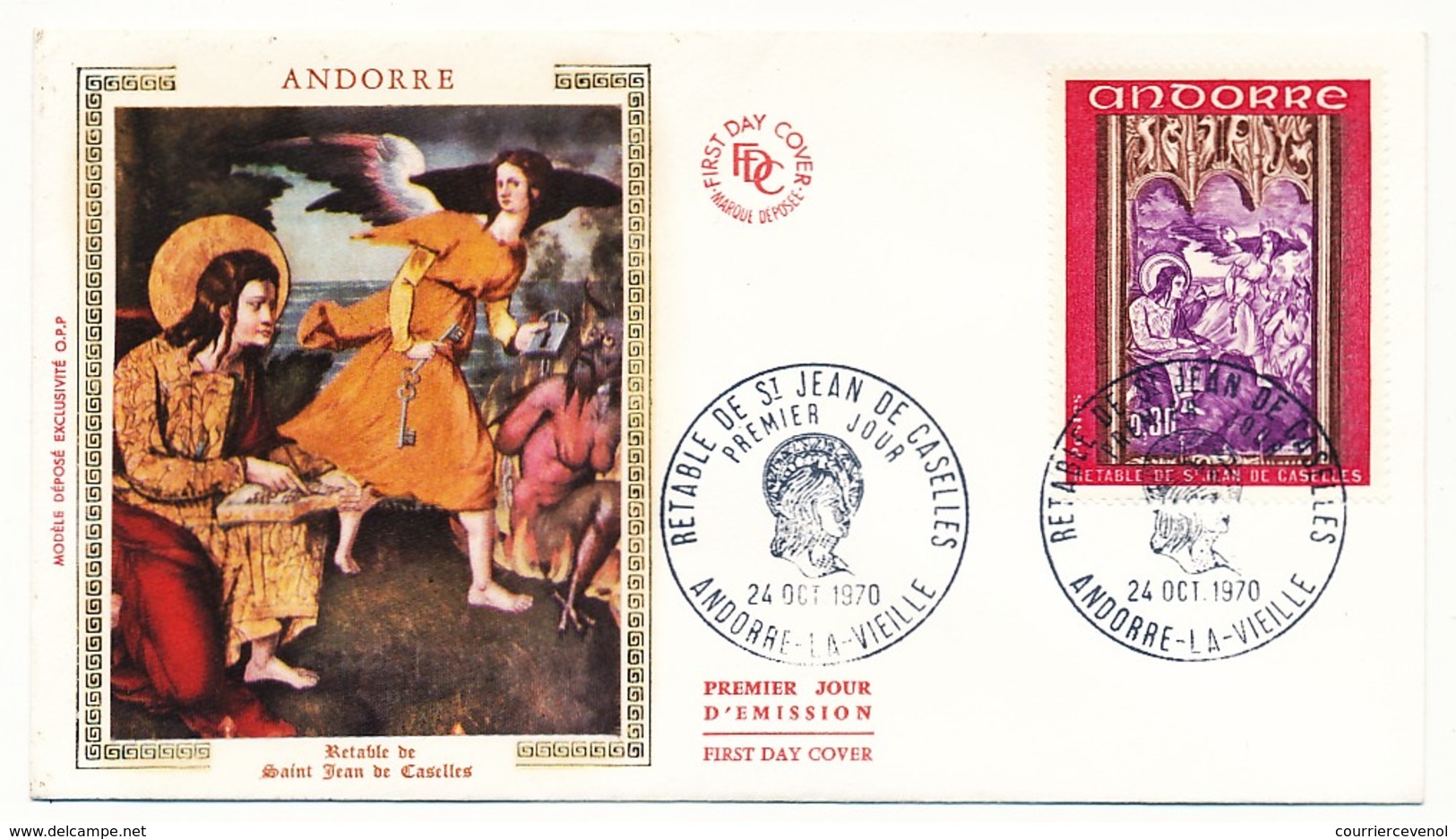 ANDORRE - 3 Enveloppes FDC =>  Retable De St Jean De Caselles - 1970 - FDC