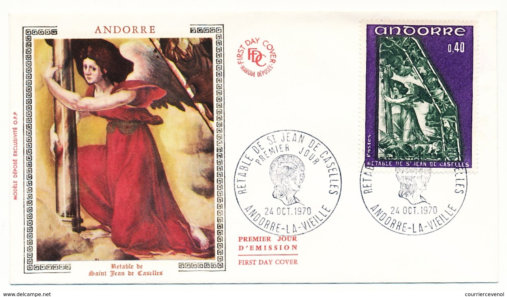 ANDORRE - 3 Enveloppes FDC =>  Retable De St Jean De Caselles - 1970 - FDC