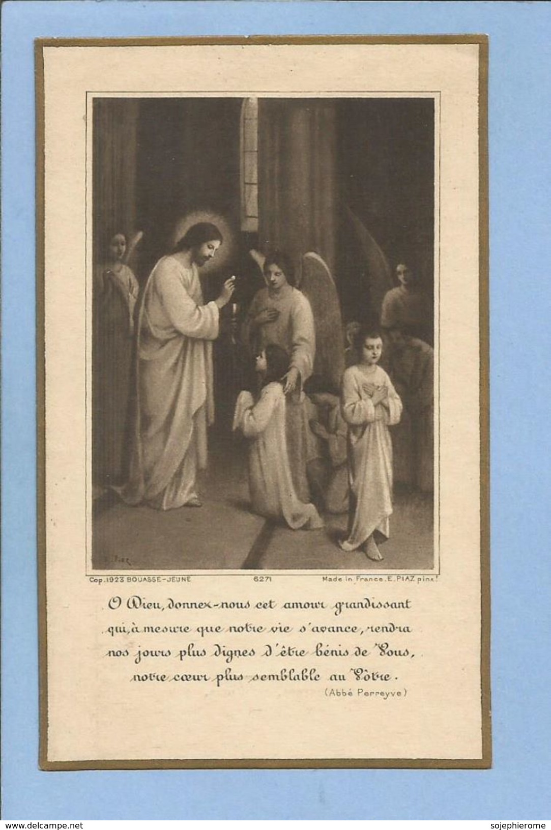 Communion Solennelle église Du Sacré-Coeur Bourges (18) 25 Mai 1924 Paulette Baraton 2scans G. Dulac E. Piaz Perreyve - Comunioni