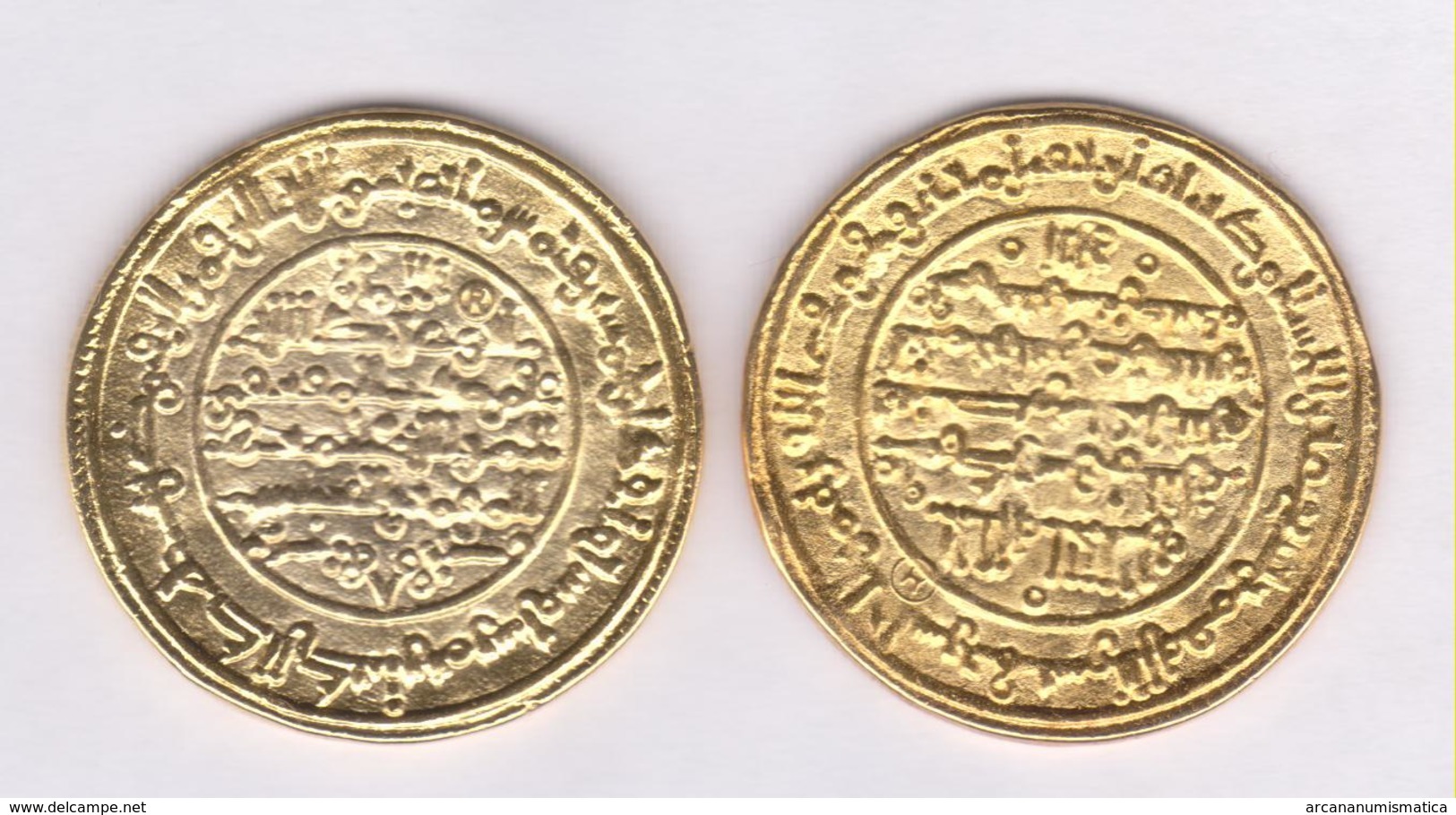 EMIRATO INDEPENDIENTE  IBN MARDANIS (REY LOBO) DINAR Oro 551 H-1.156 C. Murcia Réplica   T-DL-12.052 - Islamic