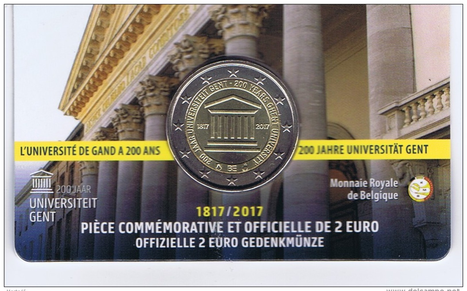 Belgio - 2 Euro Commemorativo Anno 2017 -  Università Di  Gand - Belgio
