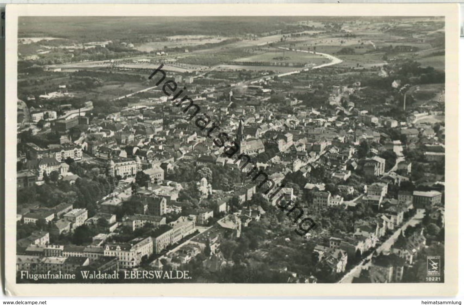 Eberswalde - Flugaufnahme - Foto-Ansichtskarte - Verlag Klinke & Co. Berlin - Eberswalde