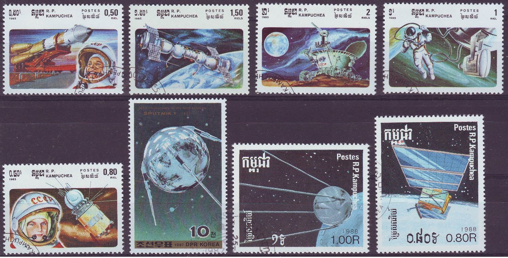 CONQUETE DE L'ESPACE - Lot De 253 Timbres + 2 Blocs ** / * / (o) !!! - 33 Scans !!! (T 4) - Collections