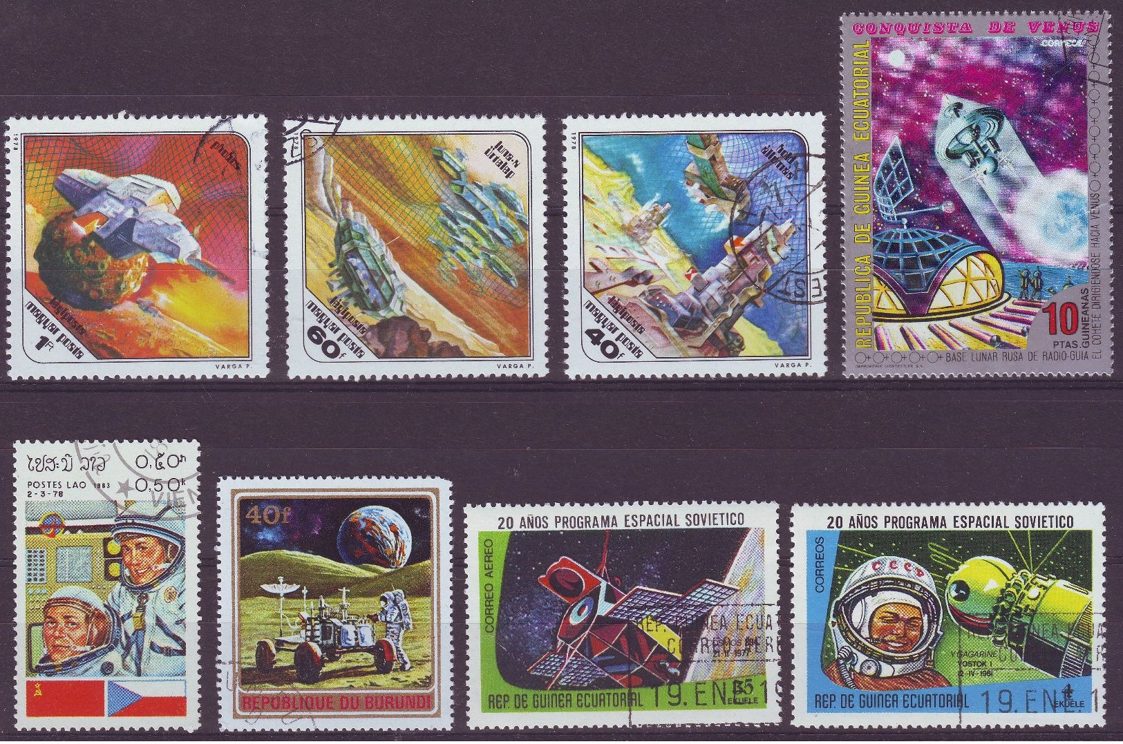 CONQUETE DE L'ESPACE - Lot de 253 timbres + 2 Blocs ** / * / (o) !!! - 33 scans !!! (T 4)