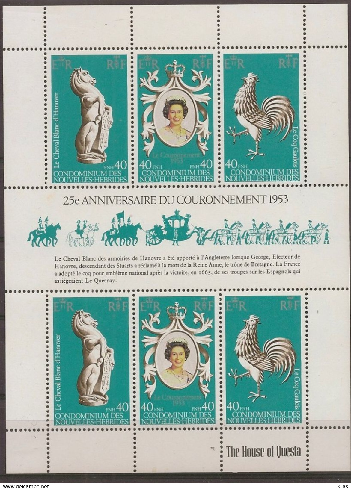 NOUVELLES HEBRIDES 1978 Silver Coronation MNH - Blocks & Sheetlets