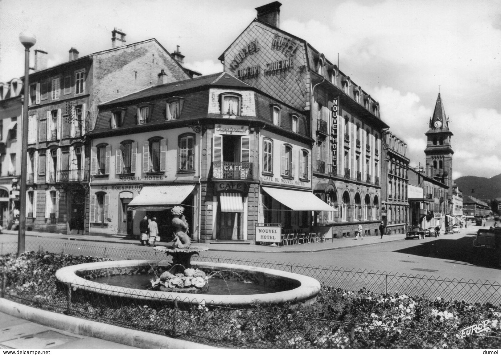 SAINT DIE  -  Place De La Gare Et Rue Gambetta (Café Hôtel) - Saint Die