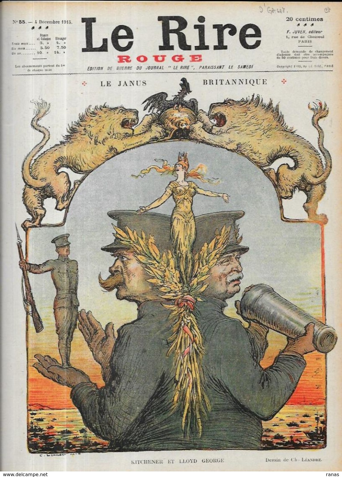 Revue Caricature Satirique Très Illustré Le Rire Rouge Anti Kaiser Germany Turquie Russie Charles Léandre O'Galop - Other & Unclassified