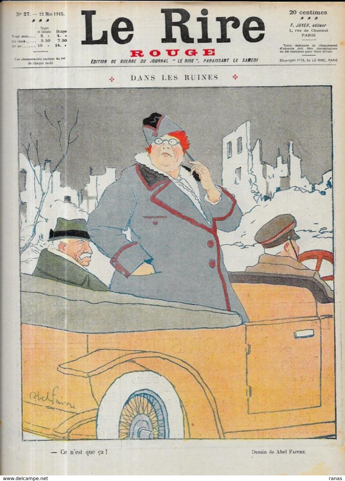 Revue Caricature Satirique Très Illustré Le Rire Rouge Anti Kaiser Germany Turquie Russie Abel FAIVRE - Other & Unclassified