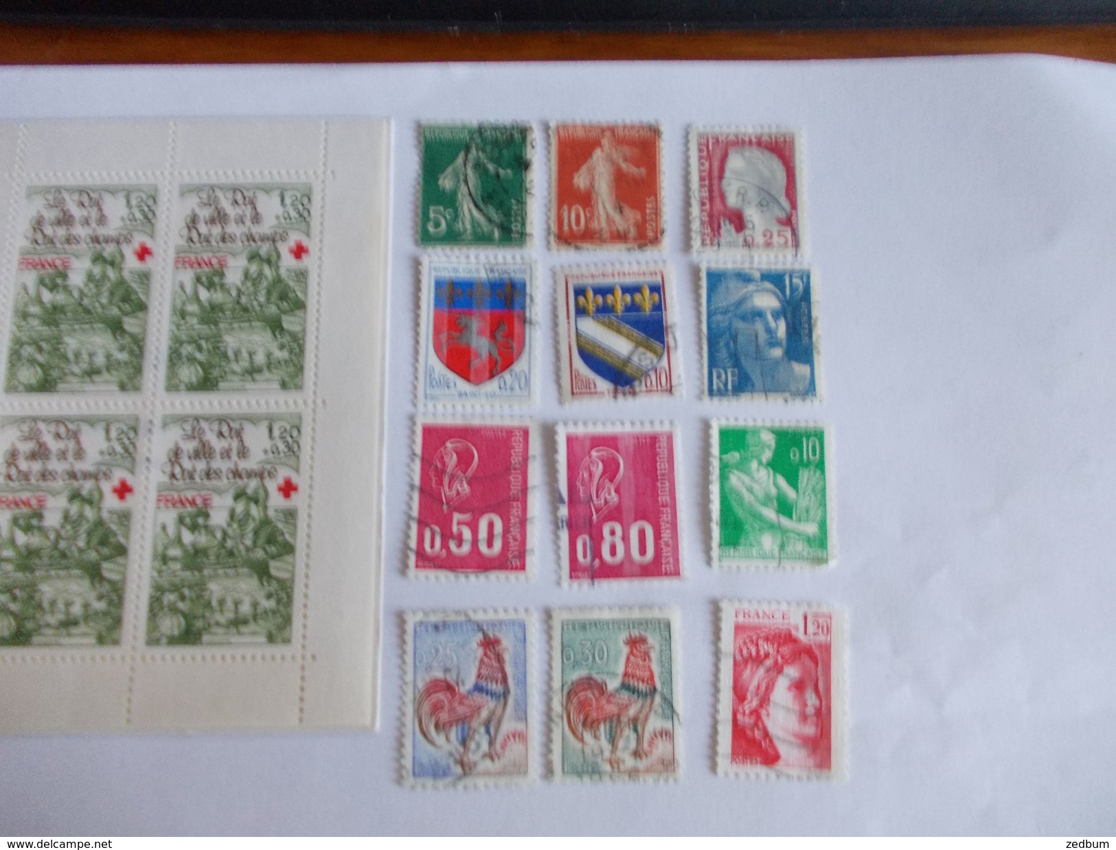 TIMBRE France Lot De à Timbres à Identifier Croix Rouge 1978 N° 639 - Mezclas (max 999 Sellos)