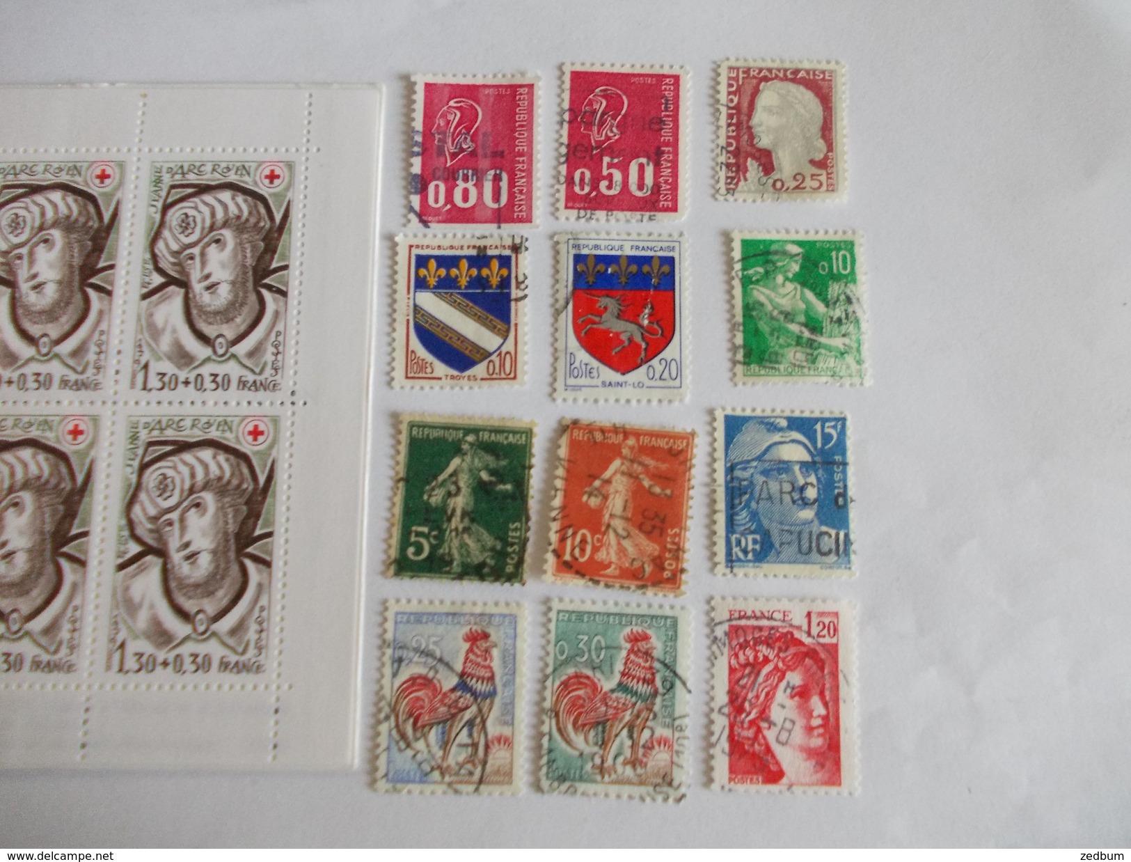 TIMBRE France Lot De à Timbres à Identifier Croix Rouge 1979 N° 640 - Lots & Kiloware (max. 999 Stück)