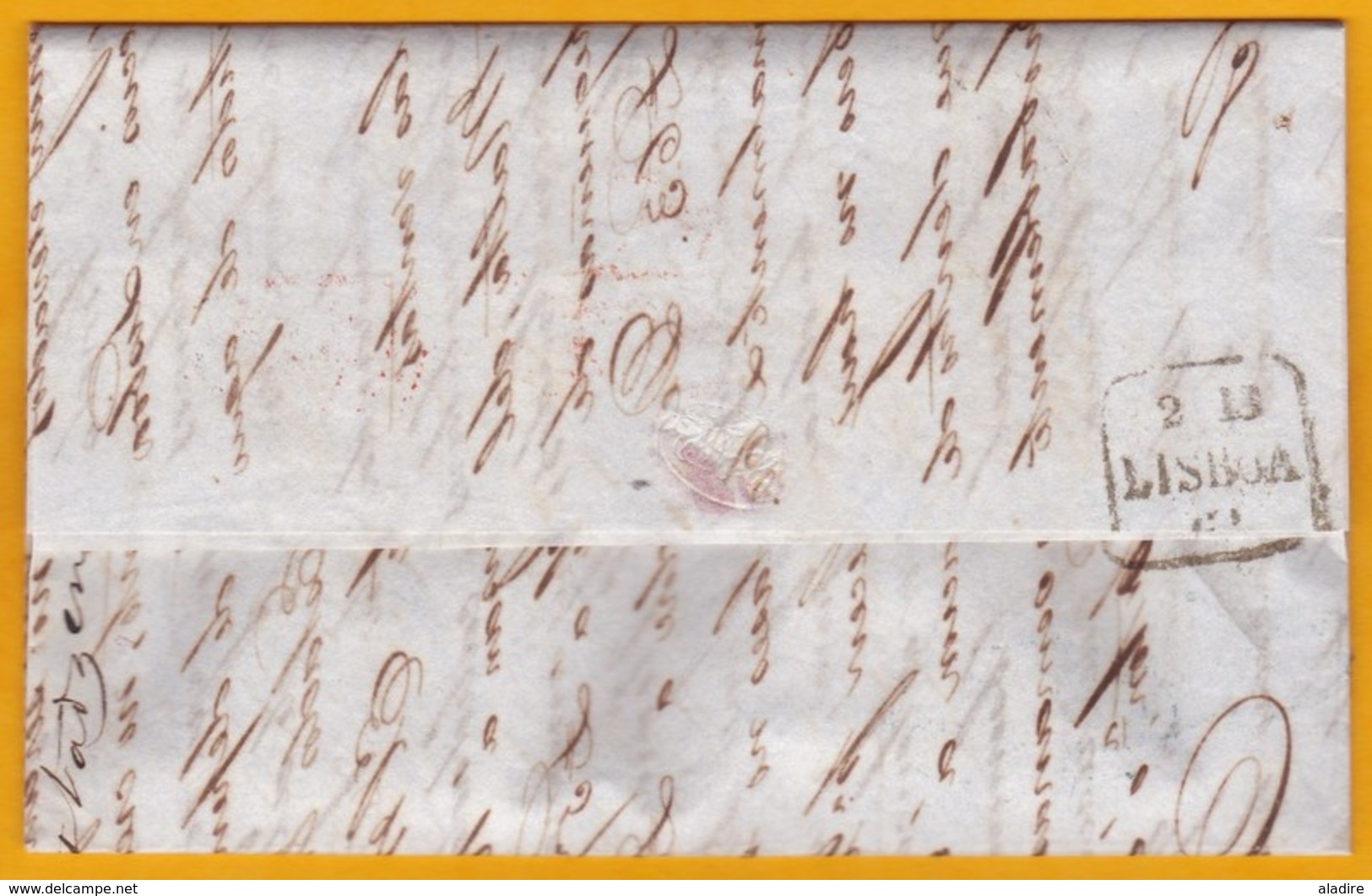 1861 Lettre Avec Correspondance De Liverpool Vers Lisbonne, Portugal Via LONDRES Et Southampton - Poststempel