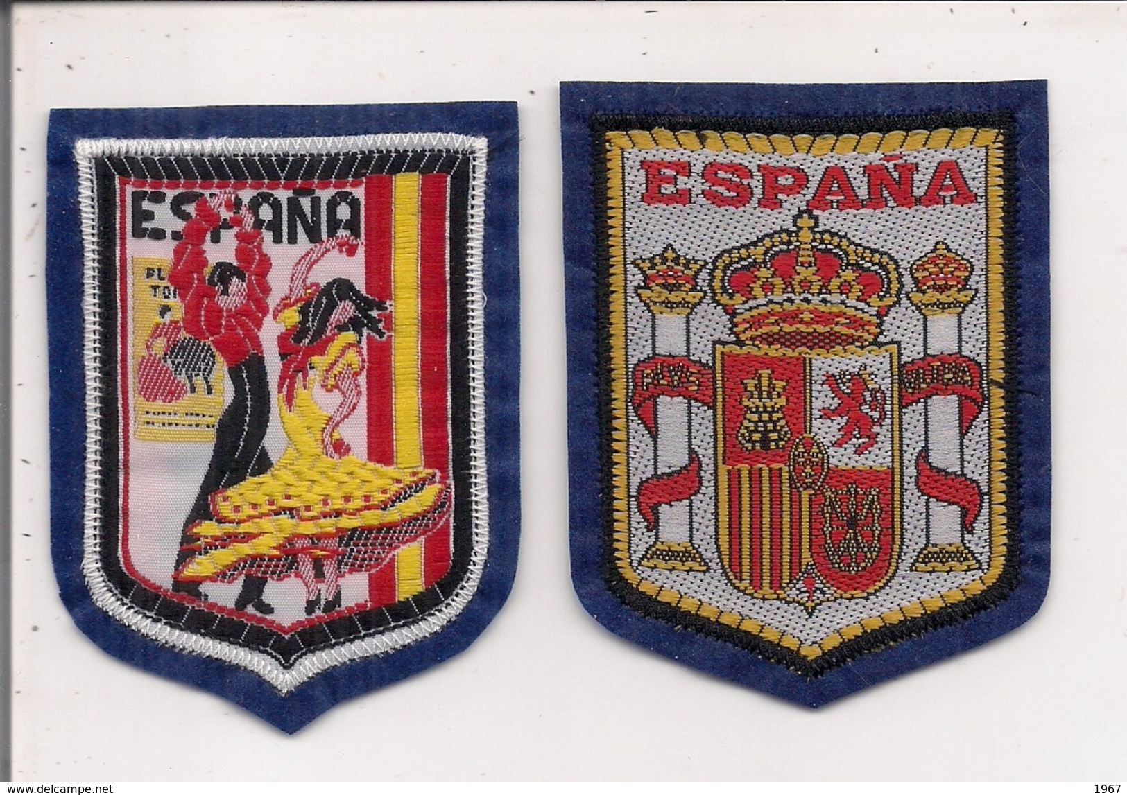 Ecusson   Tissu  -    Lot De 2  -    ESPANA     Couple Danseurs   Blason - Scudetti In Tela