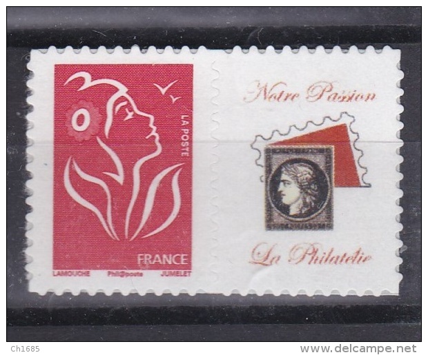 Personnalisé  Autoadhésif  3802 Ac Petite Vignette  " Notre Passion La Philatélie "  Cote 10 Euros - Sonstige & Ohne Zuordnung