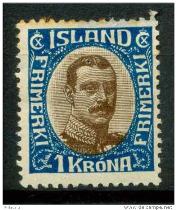 Islanda 1920 SG 191 Nuovo * 20% Re Cristiano X - Unused Stamps