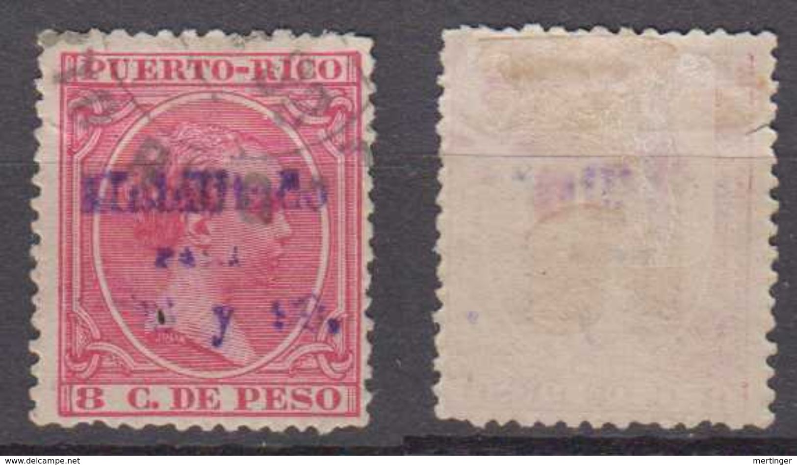 Puerto Rico Mi# 164 Used 8c Overprint 1898 - Puerto Rico