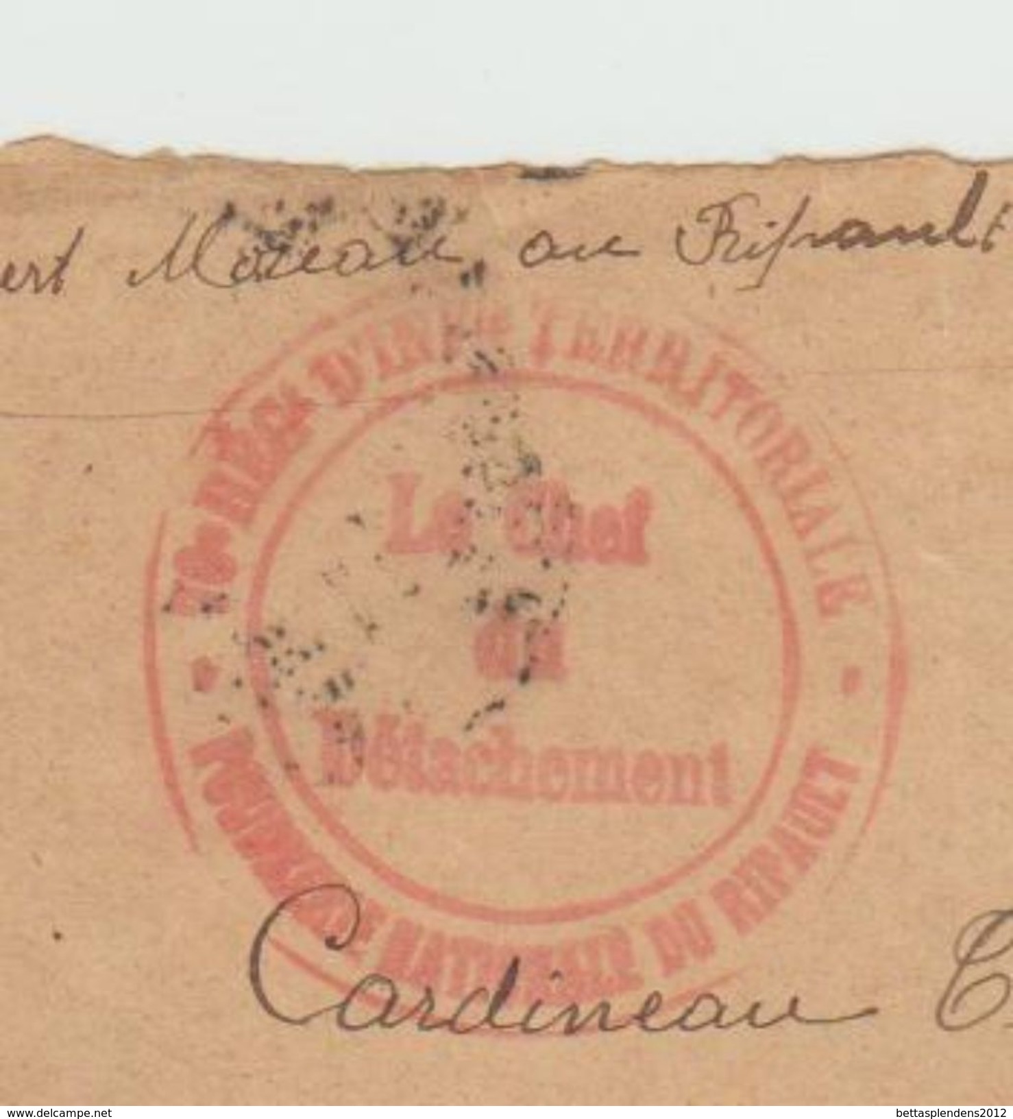 LSC 1916 - Cachet REGIMENT D'INFANTERIE TERRITORIALE+ Cachet TOURS (Indre Et Loire) - Guerre De 1914-18