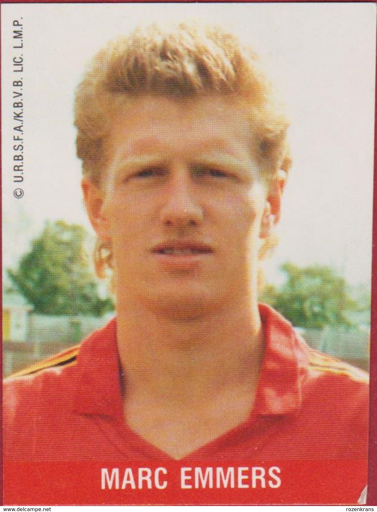 Panini Football Voetbal Marc Emmers Rode Duivels (5.2 X 7 Cm) - Sports