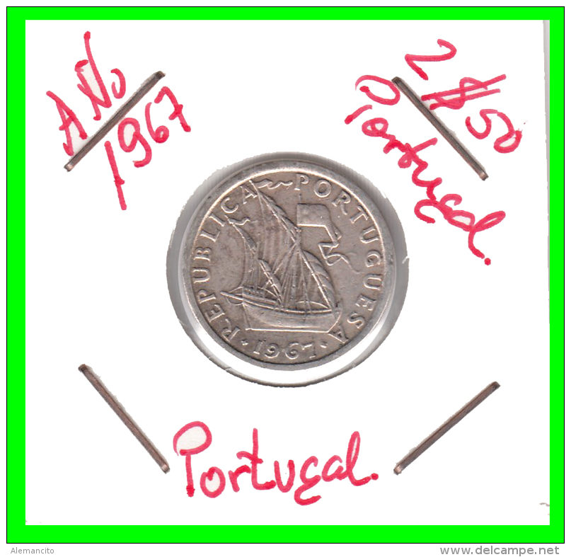 PORTUGAL/MONEDA RÉPUBLICA &gt; 2.5 ESCUDOS AÑO 1965 - Portugal