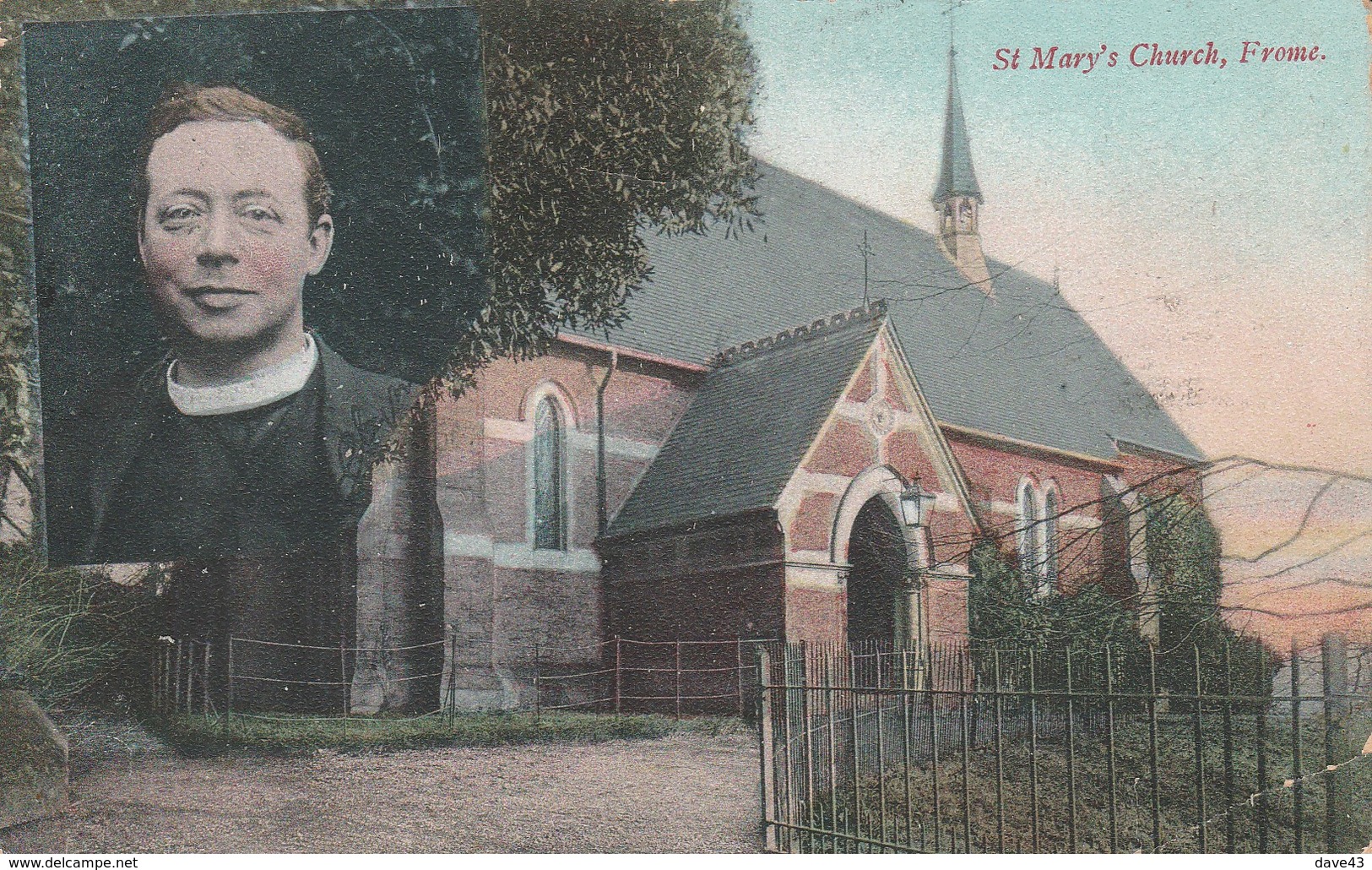 1906 Local AH Eames Wilkinsons Card  St Mary's Church Frome Inset Pic Of Vicar & Written By Him? - Other & Unclassified