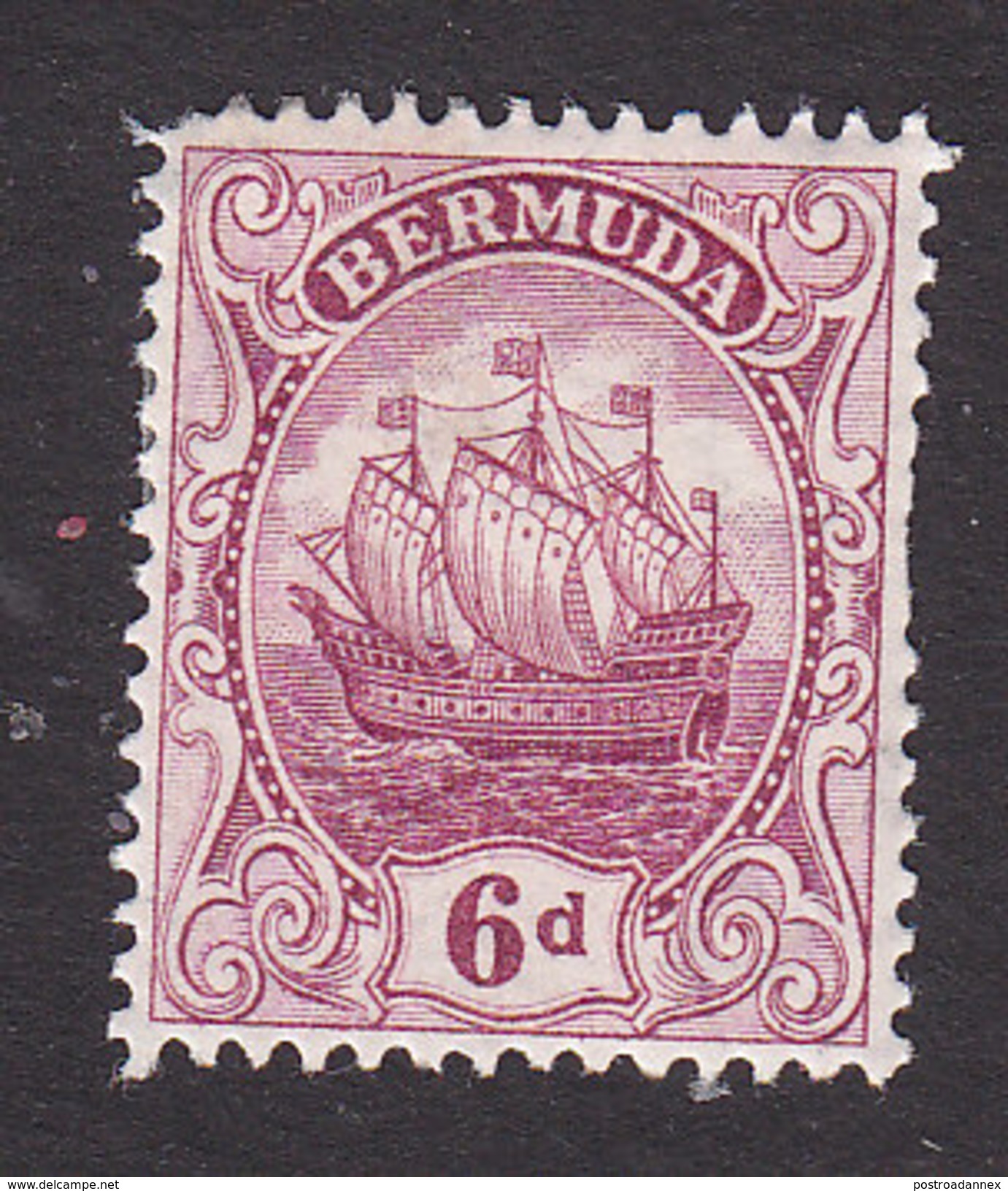 Bermuda, Scott #47, Mint Hinged, Caravel, Issued 1910 - Bermudes