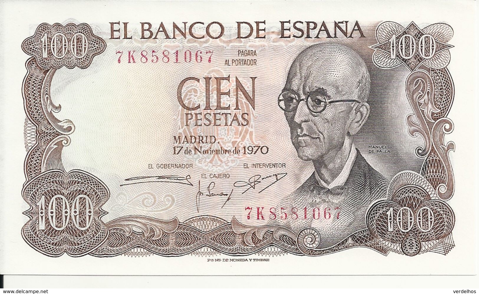 ESPAGNE 100 PESETAS 1970 UNC P 152 - 100 Pesetas