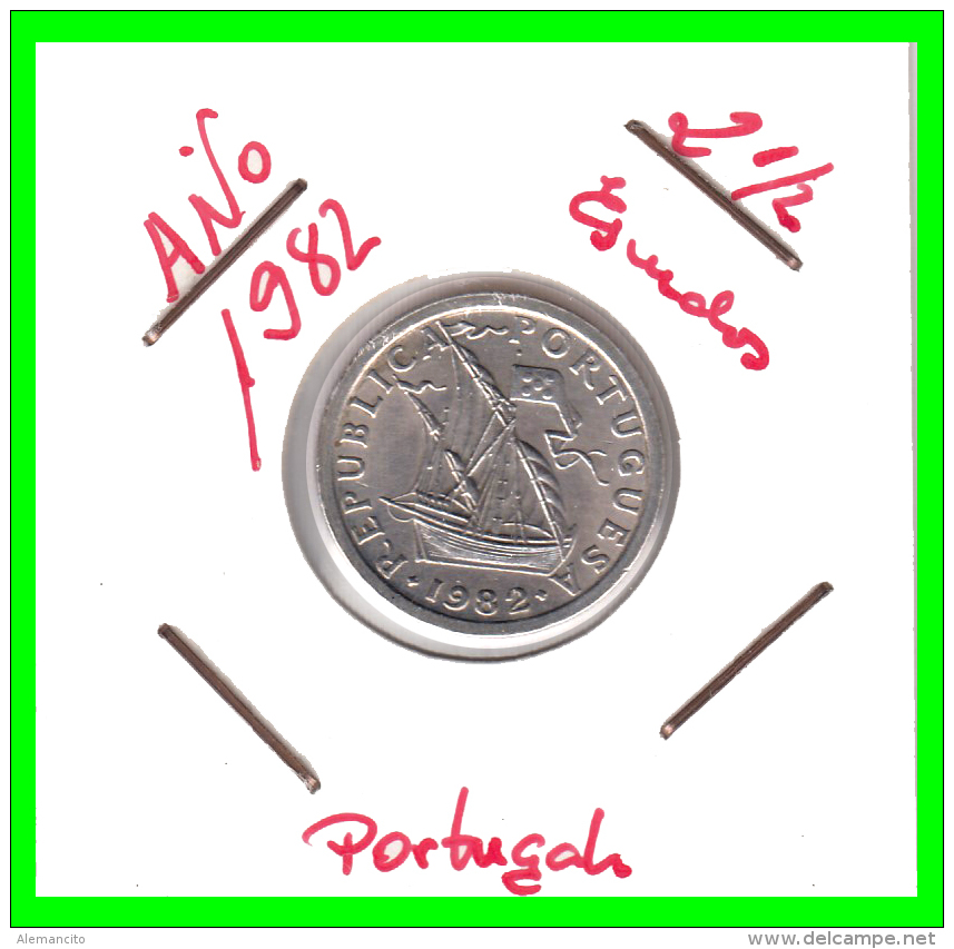 PORTUGAL/MONEDA RÉPUBLICA &gt; 2.5 ESCUDOS AÑO 1982 - Portugal