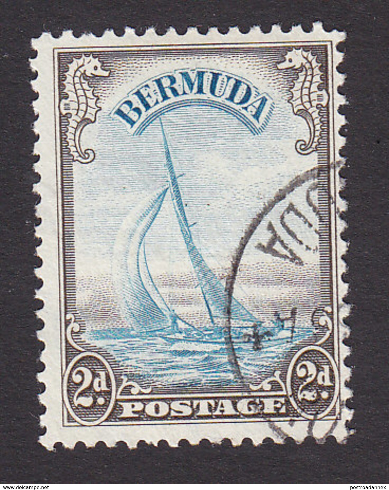 Bermuda, Scott #109, Used, Yacht Lucie, Issued 1936 - Bermudes