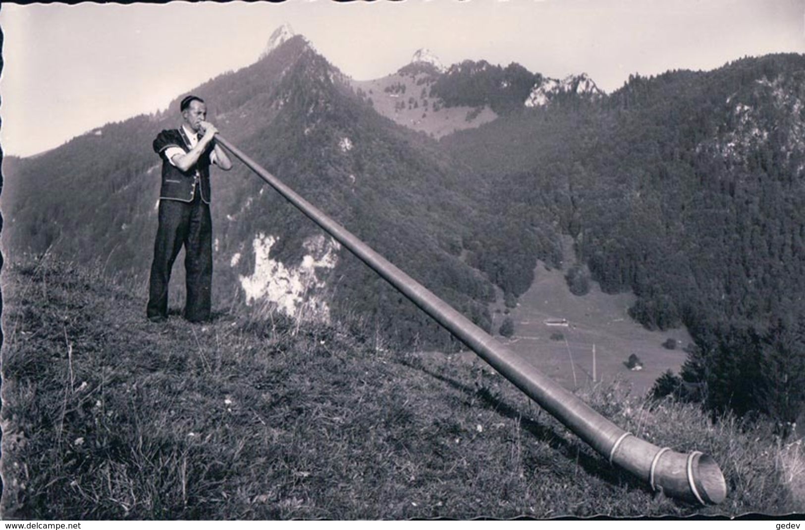 Gruyères, Joueur De Cor Des Alpes (9932) - Gruyères