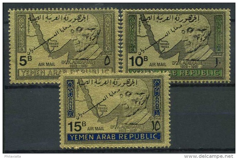 Yemen 1968 Mi. 734-736 Nuovo ** 100% K. Adenauer - Yemen