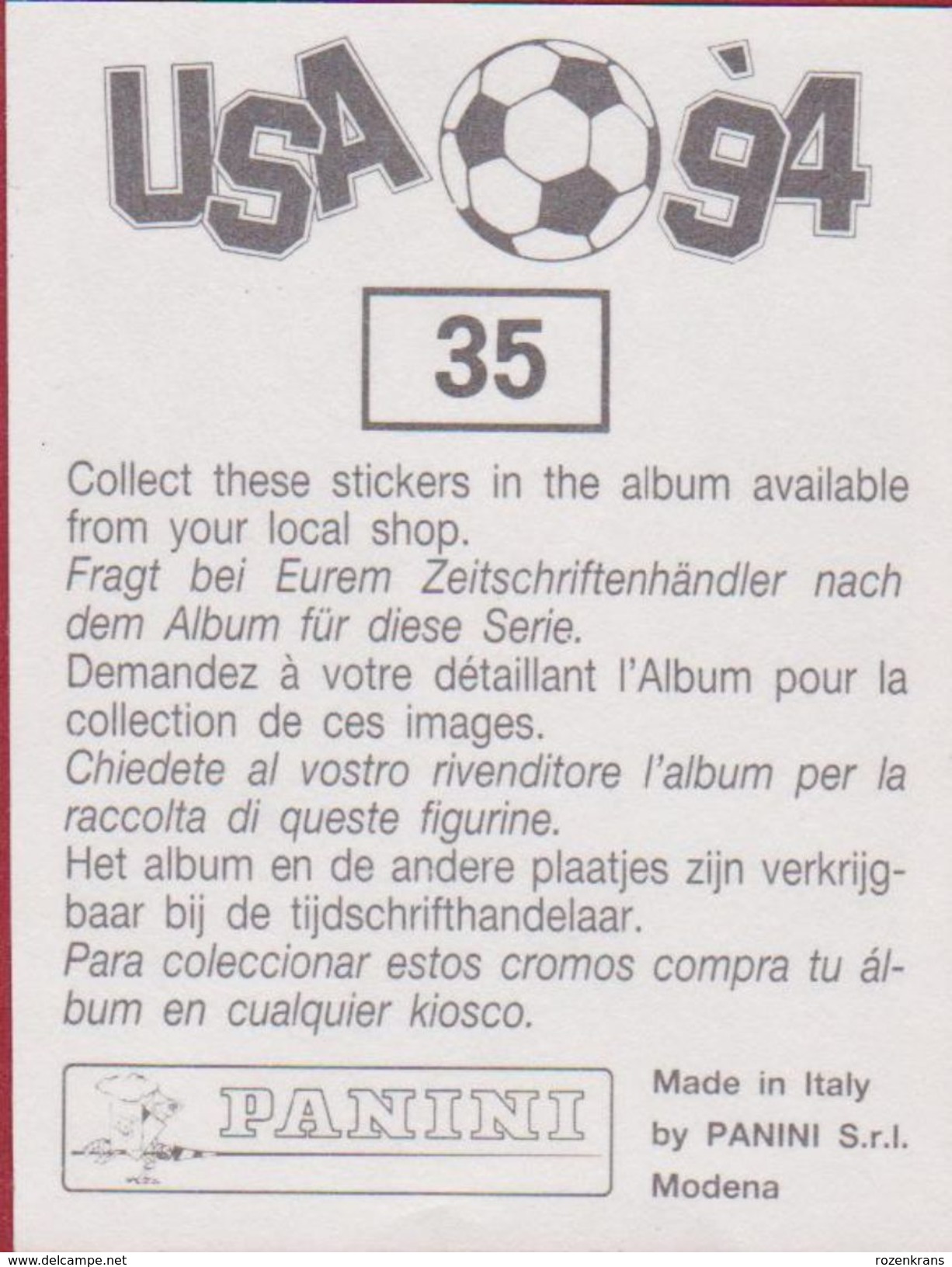 Panini Football 94 1994 Voetbal Sticker Autocollant Worldcup USA Marco Pascolo Nr. 45 Helvetia Switzerland Schweiss - Sports