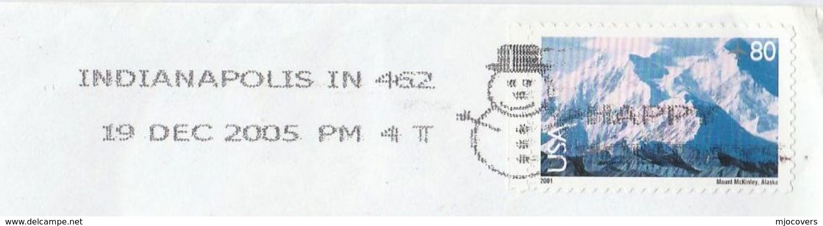 2005 USA Stamps COVER SLOGAN Illus SNOWMAN,  INDIANAPOLIS IN 462 ,  Christmas - Christmas