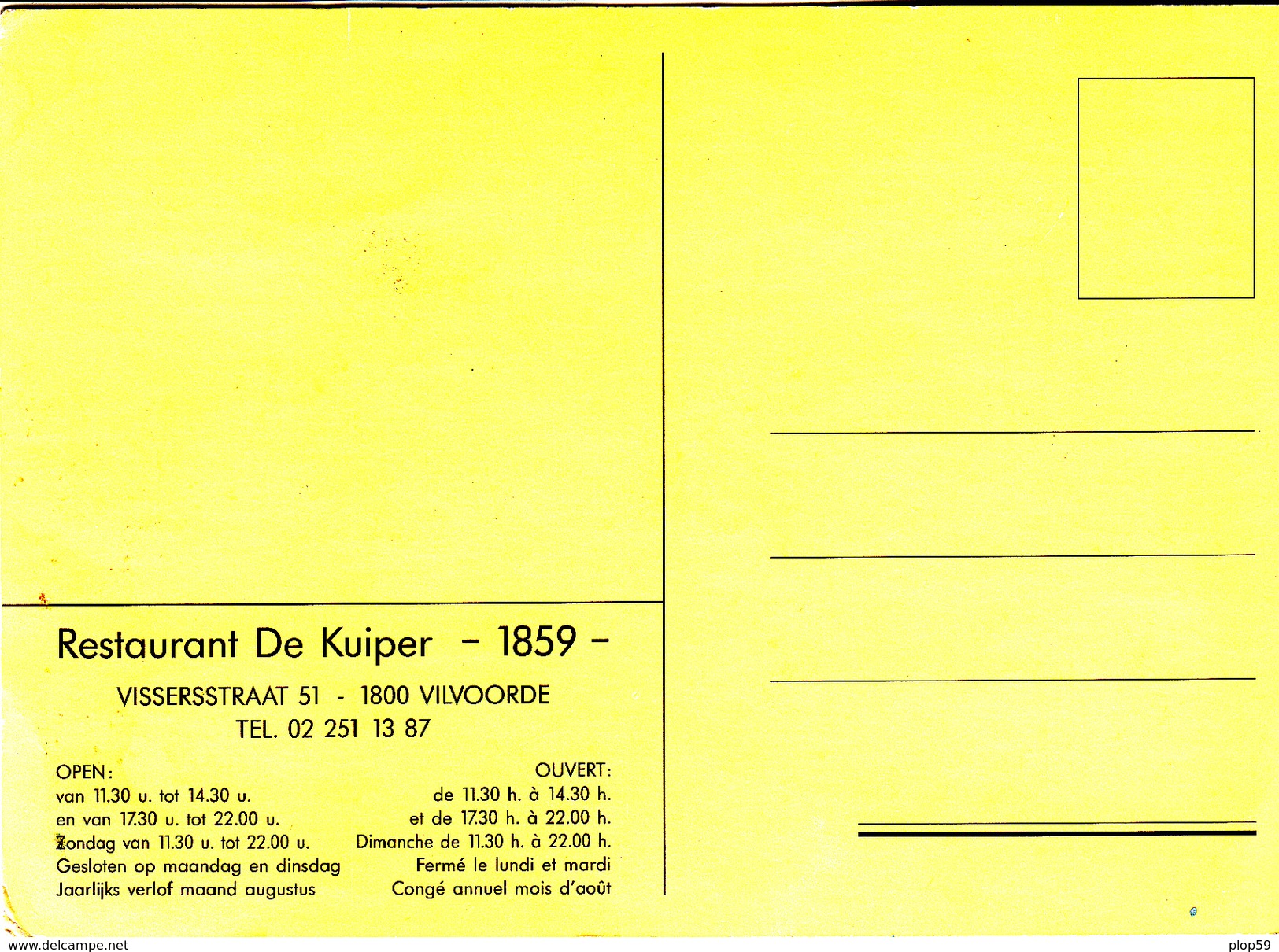 Carte 2 Scans Souvenir De Vilvorde,vilvoorde AU Duc De Brabant, 51 Rue Des Poissonniers / Restaurant De Kuiper Estaminet - Vilvoorde