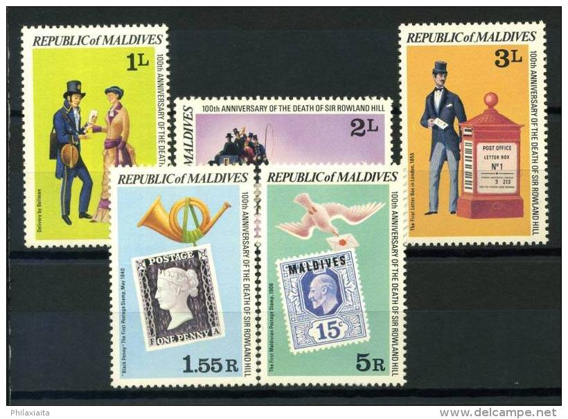 Maldive 1979 Mi. 816-820 Nuovo ** 100% Rowland Hill - Maldives (...-1965)