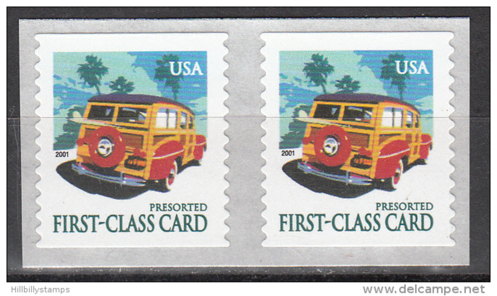 United States   Scott No 3522     Mnh    Year  2001 - Coils (Plate Numbers)