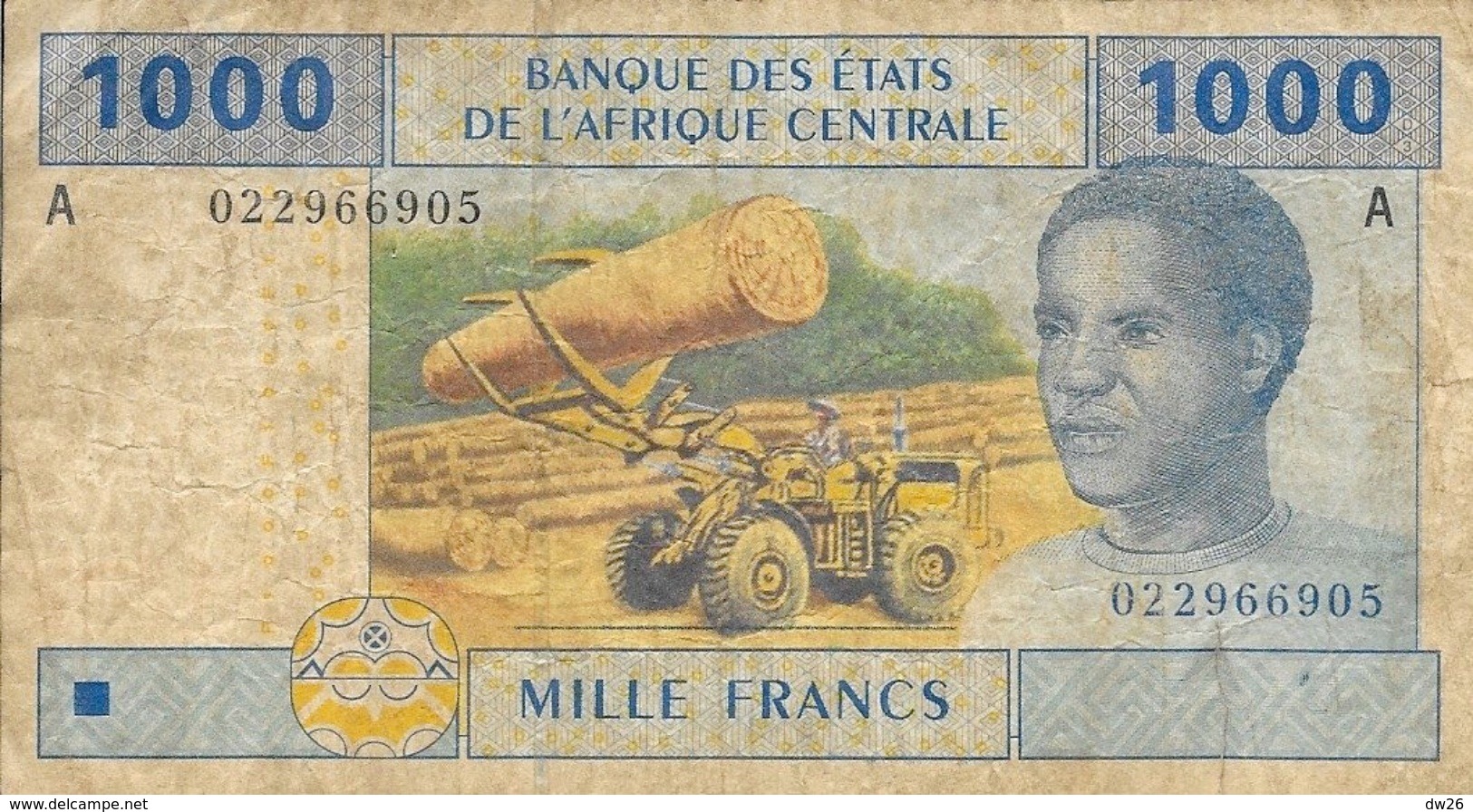 Billet - Banque Des Etats De L'Afrique Centrale - 1000 Mille Francs - Série A - 2002 - Autres - Afrique