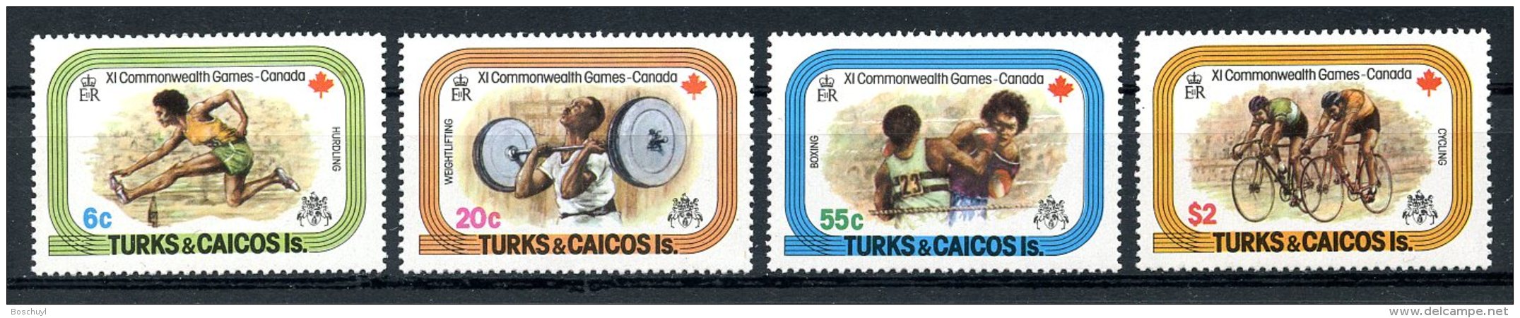 Turks And Caicos Islands, 1978, Commonwealth Games, Sports, MNH, Michel 400-403 - Turks & Caicos (I. Turques Et Caïques)