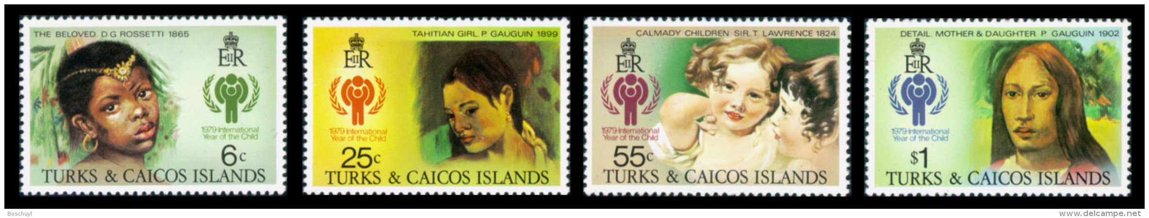 Turks And Caicos Islands, 1979, International Year Of The Child, IYC, United Nations, MNH, Michel 431-434 - Turks & Caicos (I. Turques Et Caïques)