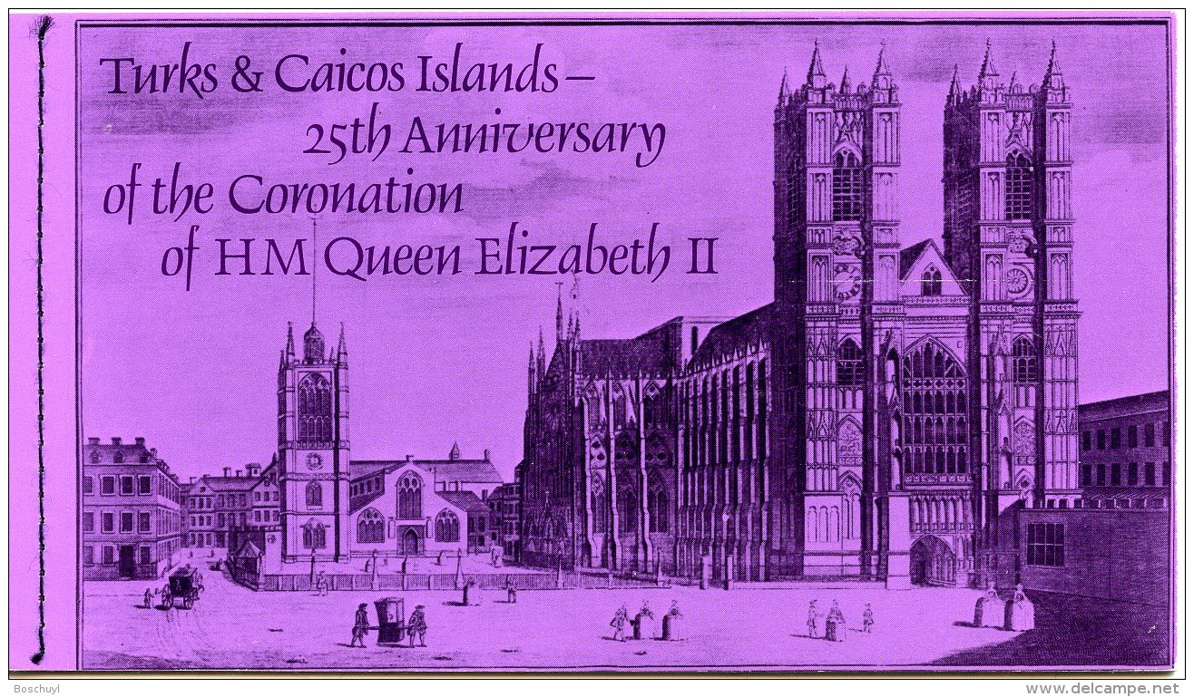 Turks And Caicos Islands, 1978, Coronation Jubilee Queen Elizabeth II, MNH Booklet, Michel 390-392 - Turks & Caicos (I. Turques Et Caïques)