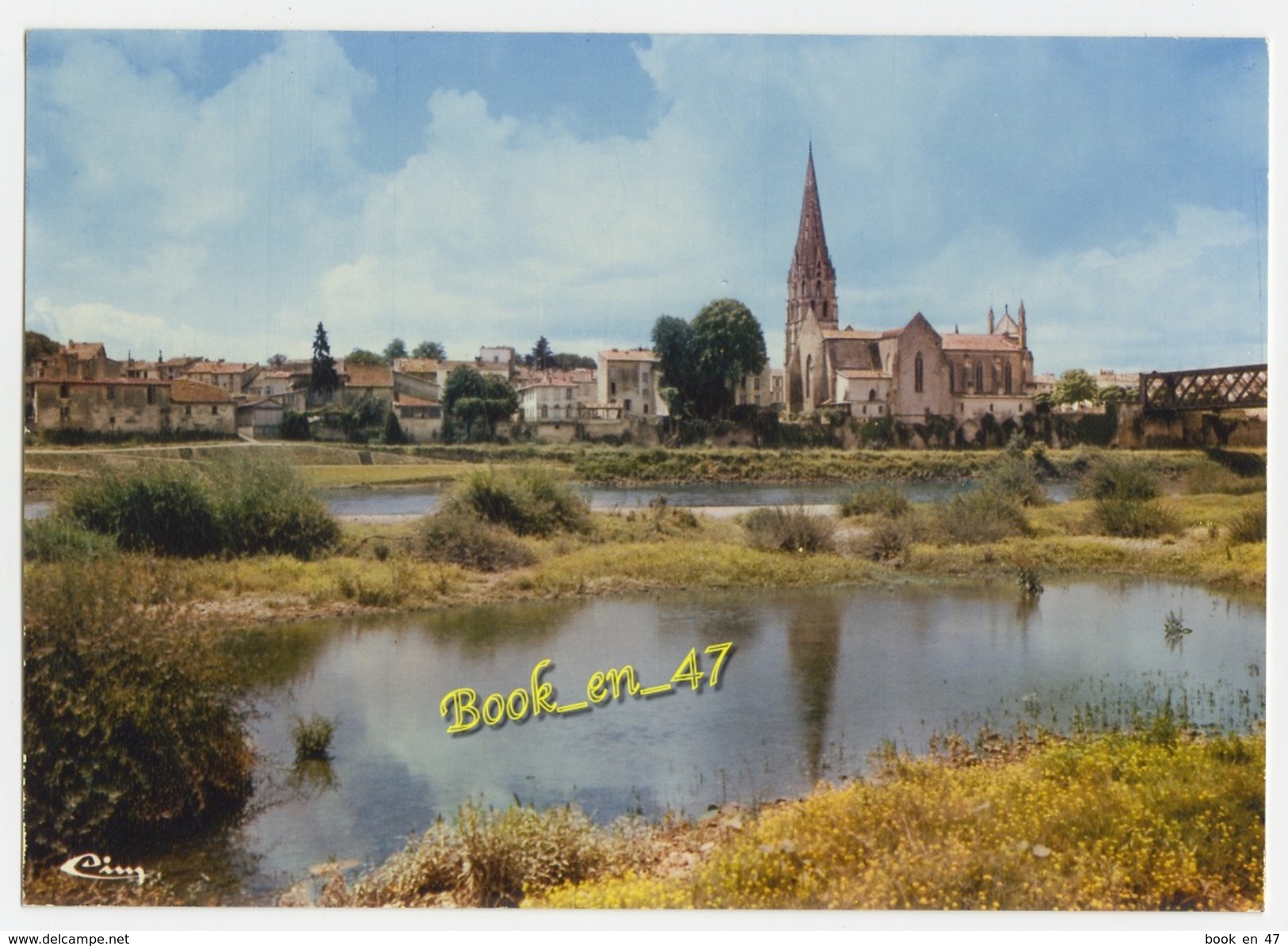 {77995} 33 Gironde Langon , Perspective Sur La Garonne Et La Ville ; Pont , église - Langon